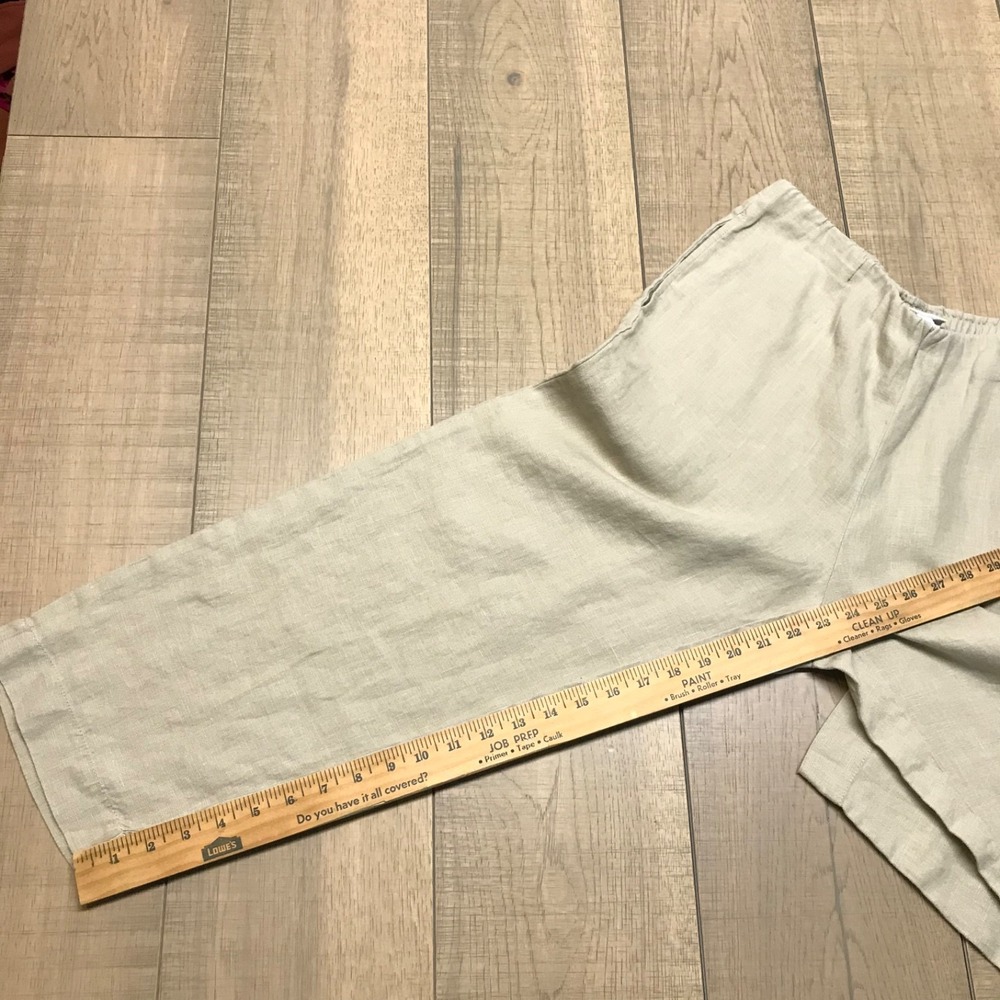 J. Jill Pants Love Linen Womens Size S Beige Pull On Elastic Beach Old Money NEW - Picture 10 of 11